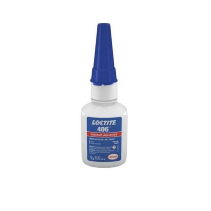 MSC Loctite 135436 0.70 oz Bottle Clear Instant Adhesive Series 406, 15 sec  Fixture Time, 24 hr Full Cure Time, Bonds to Plastic & Rubber